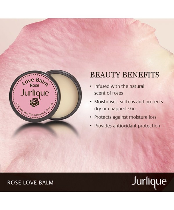 Jurlique Rose Love Balm Natural Lip Balm & Multipurpose Rose Salve With Safflower Oil